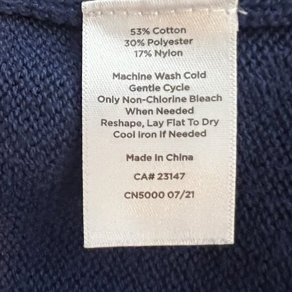 Talbots Women's Rib Yoke Crewneck Sweater Size XL Blue Knit Pullover Cozy - Picture 8 of 8
